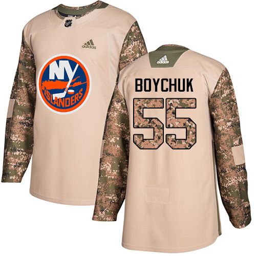 Adidas Islanders #55 Johnny Boychuk Camo Authentic Veterans Day Stitched NHL Jersey